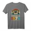 1976 Jahrgang Geburtstag Retro Vintage Herren Damen Geschenk T-Shirt - Lustiges Geschenk zum 46. Geburtstag mit Kassette Motiv