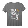 Kinder Wild, Frech & endlich 8 - Buntes Geburtstagsshirt für den 8. Geburtstag, ideales Geschenk für Kinder und Enkelkinder