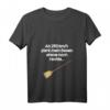 Damen T-Shirt mit lustigem Spruch 'Zieht Mein Besen Etwas Nach Rechts' - Hexe T-Shirt mit V-Ausschnitt, leicht & bequem