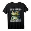 Guten Morgen! Dünnes Eis Kaffee Spruch T-Shirt – Lustiges Geschenk für Morgenmuffel, Katzenliebhaber & Ironiesüchtige