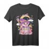 Pastell Goth Wiccan Katze T-Shirt - Niedliche, gruselige Hexenkatze im kawaii und Vaporware Stil für Nu-Goth, Anime & Cosplay Fans