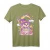 Pastell Goth Wiccan Katze T-Shirt - Niedliche, gruselige Hexenkatze im kawaii und Vaporware Stil für Nu-Goth, Anime & Cosplay Fans