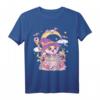 Pastell Goth Wiccan Katze T-Shirt - Niedliche, gruselige Hexenkatze im kawaii und Vaporware Stil für Nu-Goth, Anime & Cosplay Fans