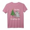 Lustiges Weihnachts-T-Shirt mit Katze und Lichterkette – Perfekt für Tierliebhaber, Weihnachtsfans und festliche Outfits