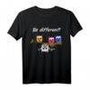 Be Different! Damen & Herren Lustiges Eulen T-Shirt mit Spruch - Individuelles Tiermotiv für Tierliebhaber & Mut zur Andersartigkeit