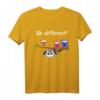 Be Different! Damen & Herren Lustiges Eulen T-Shirt mit Spruch - Individuelles Tiermotiv für Tierliebhaber & Mut zur Andersartigkeit