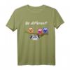 Be Different! Damen & Herren Lustiges Eulen T-Shirt mit Spruch - Individuelles Tiermotiv für Tierliebhaber & Mut zur Andersartigkeit