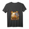 Niedliches Anime-Katzen- und Herbstblätter-T-Shirt mit V-Ausschnitt - Fall is My Favorite Color für Katzenliebhaber, Familien & Kawaii-Fans