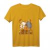 Niedliches Anime-Katzen- und Herbstblätter-T-Shirt mit V-Ausschnitt - Fall is My Favorite Color für Katzenliebhaber, Familien & Kawaii-Fans