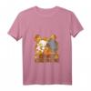 Niedliches Anime-Katzen- und Herbstblätter-T-Shirt mit V-Ausschnitt - Fall is My Favorite Color für Katzenliebhaber, Familien & Kawaii-Fans