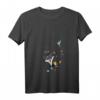 HapPanda Pocahontas Meeko Flit Colorful Leafs Fall V-Ausschnitt T-Shirt - Offiziell lizenziert, ideal als Geburtstagsgeschenk