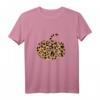 Leopard Cheetah Print Pumpkin Cute Womens Fall Autumn Gift - Lustiges Herbst T-Shirt für Pumpkin Spice Fans und Damen