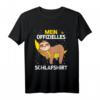 Mein Offizielles Faultier Schlafshirt - Bequemer Schlafanzug und Pyjama für Männer, Frauen und Kinder mit Faultier-Motiv auf Mond, perfekte Geschenkidee
