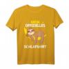 Mein Offizielles Faultier Schlafshirt - Bequemer Schlafanzug und Pyjama für Männer, Frauen und Kinder mit Faultier-Motiv auf Mond, perfekte Geschenkidee