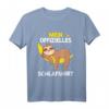 Mein Offizielles Faultier Schlafshirt - Bequemer Schlafanzug und Pyjama für Männer, Frauen und Kinder mit Faultier-Motiv auf Mond, perfekte Geschenkidee