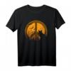 Scary Halloween Schwarze Katze Peace Sign Creepy Orange Fall T-Shirt – Perfekt für Halloween-Party, Trick or Treat & spooky Vibes