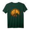 Scary Halloween Schwarze Katze Peace Sign Creepy Orange Fall T-Shirt – Perfekt für Halloween-Party, Trick or Treat & spooky Vibes