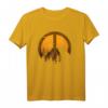 Scary Halloween Schwarze Katze Peace Sign Creepy Orange Fall T-Shirt – Perfekt für Halloween-Party, Trick or Treat & spooky Vibes