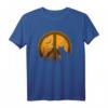 Scary Halloween Schwarze Katze Peace Sign Creepy Orange Fall T-Shirt – Perfekt für Halloween-Party, Trick or Treat & spooky Vibes