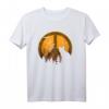 Scary Halloween Schwarze Katze Peace Sign Creepy Orange Fall T-Shirt – Perfekt für Halloween-Party, Trick or Treat & spooky Vibes