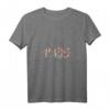 Damen Paris Eiffelturm T-Shirt mit Blumenmuster und V-Ausschnitt – Romantisches Geschenk für Paris-Reisen, Geburtstag, Muttertag & Valentinstag