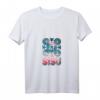 Damen Finnische Suomi Hannunvaakuna Sonnenuntergang Rune T-Shirt mit V-Ausschnitt – Kulturelles Skandinavisches Design