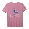 Finnland Elch T-Shirt mit Flagge und Landesfarben - Perfektes Geschenk für Natur-, Tier- und Skandinavien-Fans