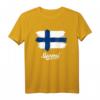 Gemalte Finnland Fahne / Suomi Flagge Fan T-Shirt – Perfektes Geschenk für Finnland Fans zu Weihnachten & Geburtstag