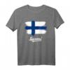 Gemalte Finnland Fahne / Suomi Flagge Fan T-Shirt – Perfektes Geschenk für Finnland Fans zu Weihnachten & Geburtstag