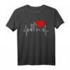Frankfurt Skyline Herzschlag Fan T-Shirt – Ich Liebe Frankfurt Am Main als Geschenk für Frankfurt-Liebhaber und Fans der Skyline