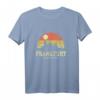 Vintage Skyline Frankfurt T-Shirt – Geschenkidee & Souvenir mit Retro Sonnenuntergang für Touristen & Einheimische