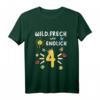 Kinder Vierter Geburtstag T-Shirt - Freches und buntes Motiv mit Sonne, Schmetterling, Blume, Krone & Herz für den besonderen Tag