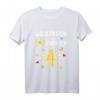 Kinder Vierter Geburtstag T-Shirt - Freches und buntes Motiv mit Sonne, Schmetterling, Blume, Krone & Herz für den besonderen Tag
