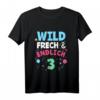 Kinder 3. Geburtstag T-Shirt - Wild & Frech, Perfekt für Jungen & Mädchen, Geburtstagsparty Outfit