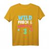 Kinder 3. Geburtstag T-Shirt - Wild & Frech, Perfekt für Jungen & Mädchen, Geburtstagsparty Outfit