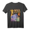 Kinder Wild Frech und Endlich 4 Jahre Tiere - Lustiges Geburtstag T-Shirt für Jungen und Mädchen zum 4. Geburtstag