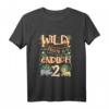 Kinder Wild Frech & Endlich 2 Jahre Zoo Geburtstagsshirt – Lustiges Geschenk für Zweijährige, Jungen und Mädchen
