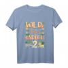 Kinder Wild Frech & Endlich 2 Jahre Zoo Geburtstagsshirt – Lustiges Geschenk für Zweijährige, Jungen und Mädchen