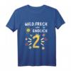 Kinder 2. Geburtstag T-Shirt - Wild, Frech & Endlich 2 mit Sonne, Schmetterling, Blume, Krone & Herz für den Kindergeburtstag
