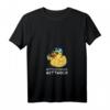 Damen & Herren Mittelfinger Mittwoch Gummiente T-Shirt mit V-Ausschnitt – Lustiges Badeente Design für Entenliebhaber und Gartenzwerg-Fans