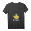 Damen & Herren Mittelfinger Mittwoch Gummiente T-Shirt mit V-Ausschnitt – Lustiges Badeente Design für Entenliebhaber und Gartenzwerg-Fans