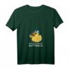 Damen & Herren Mittelfinger Mittwoch Gummiente T-Shirt mit V-Ausschnitt – Lustiges Badeente Design für Entenliebhaber und Gartenzwerg-Fans