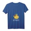 Damen & Herren Mittelfinger Mittwoch Gummiente T-Shirt mit V-Ausschnitt – Lustiges Badeente Design für Entenliebhaber und Gartenzwerg-Fans