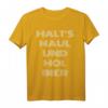 Halt's Maul und Hol Bier T-Shirt - Frecher Spruch für Männer, Partyoutfit & Geschenkidee mit Humor