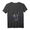 Freche Schwarze Katze T-Shirt mit Katzenmotiv für Katzenfreunde – Lustiges Comic-Design, Geschenkidee zum Geburtstag & Weihnachten