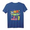 Kinder Wild Frech & Endlich 7 Jahre Alt Geburtstagsshirt – Lustiges Geburtstags T-Shirt für Mädchen und Jungen
