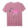 Schönes Zebra Rosa Freches Kunst T-Shirt – Unisex Tiermotiv für Kinder, Jugendliche & Erwachsene, ideales Geschenk für Zebra- und Safari-Liebhaber