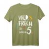 Kinder Wild, Frech & endlich 5 - Buntes Geburtstags T-Shirt zum 5. Geburtstag für Jungen und Mädchen
