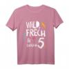 Kinder Wild, Frech & endlich 5 - Buntes Geburtstags T-Shirt zum 5. Geburtstag für Jungen und Mädchen