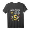 Kinder Fünfter Geburtstag T-Shirt – Stolzes Geburtstagsmotiv mit Sonne, Schmetterling & Krone für Kinder ab 5 Jahren